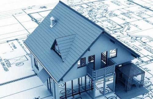 House with building plans