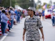 woman in army attire