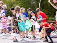 kids picking up candy