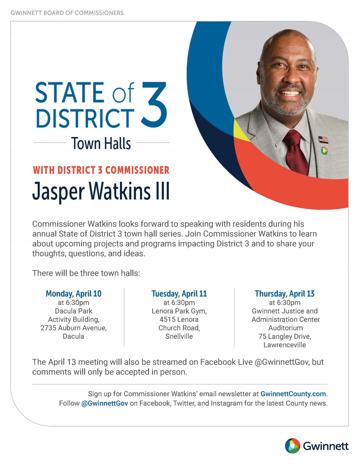 District 3 Town Hall Flyer