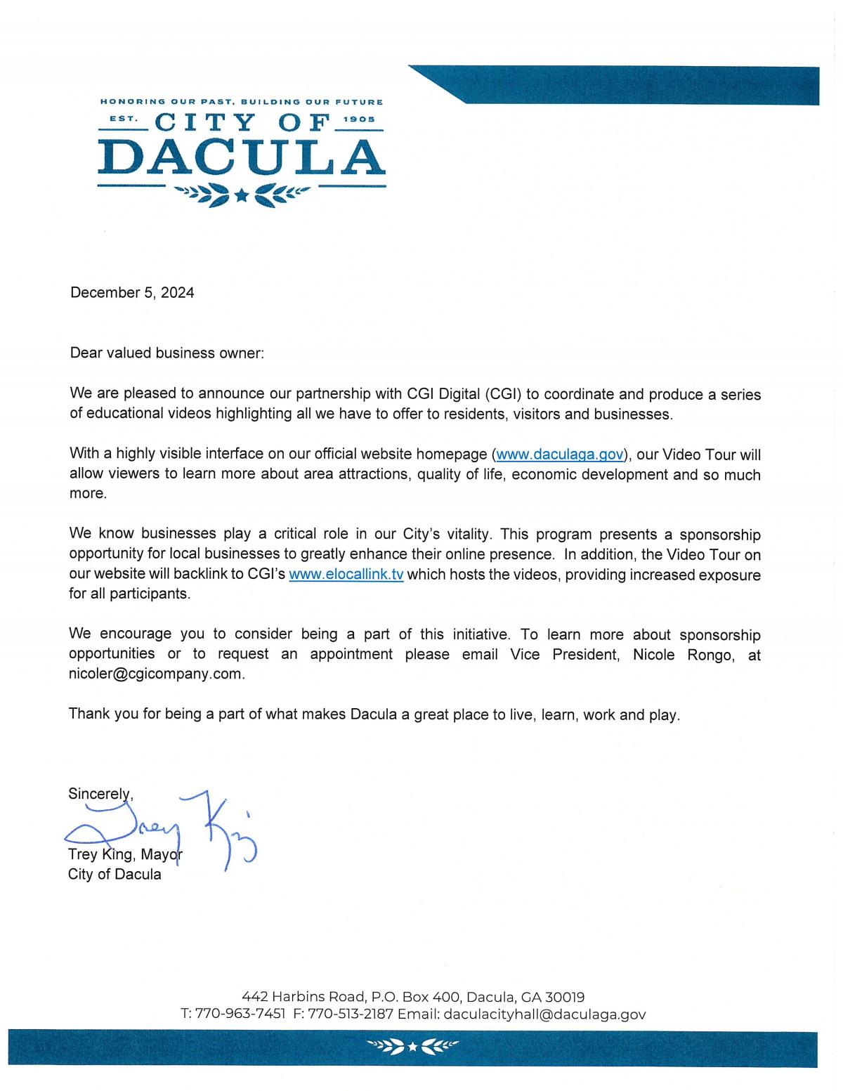 CGI Video Letter